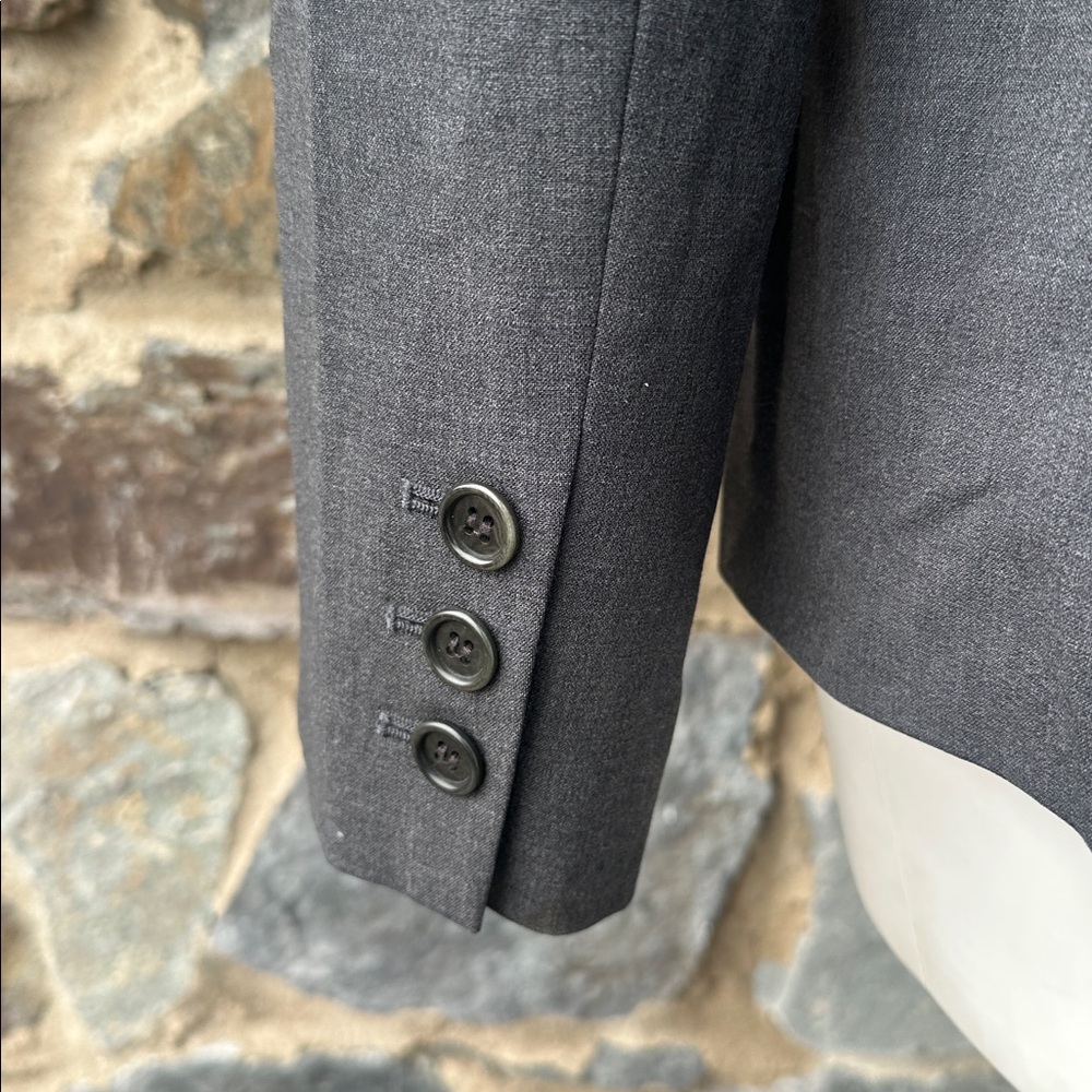 Theory Two Button Wool Blend Blazer Jacket In Cha… - image 6